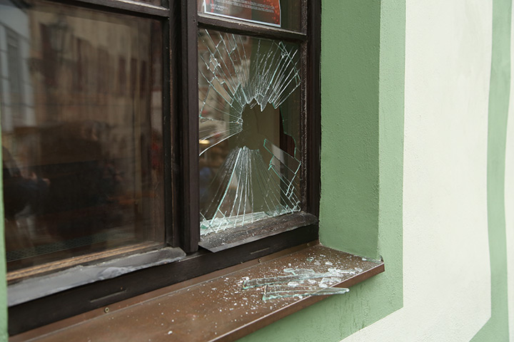 A2B Glass are able to board up broken windows while they are being repaired in Coalville.